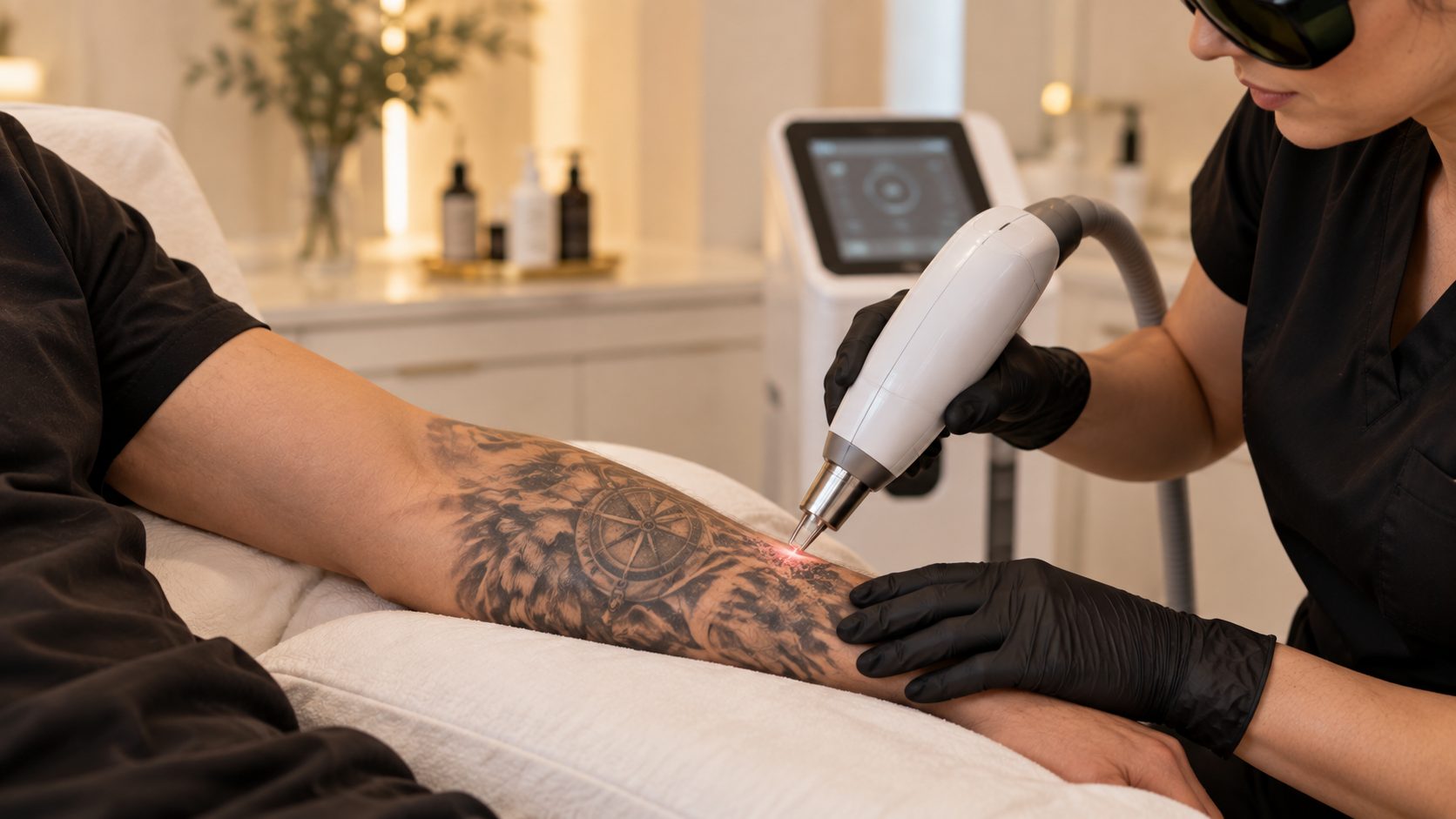 Laserbehandlung zur Tattooentfernung für Kundinnen und Kunden aus Essen